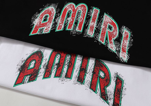 アミリ 新しいラウンドネックルーズクラシックアルファベット半袖Tシャツ