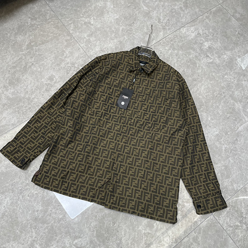フェンディ  クラシックロゴジャカードシャツモノグラムジャケット