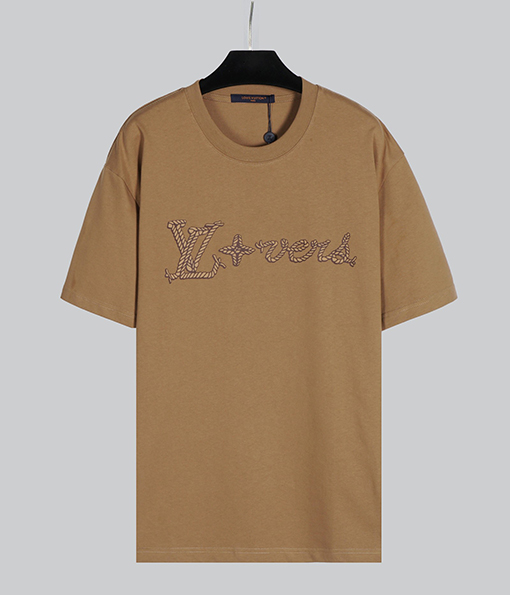 ルイヴィトンコピー  胸と背中のロゴプリント半袖Tシャツ