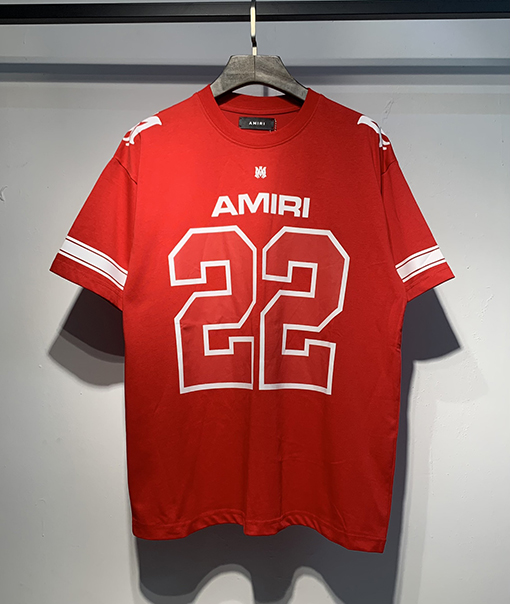アミリ  ルーズクラシック22アルファベットクルーネック半袖Tシャツ