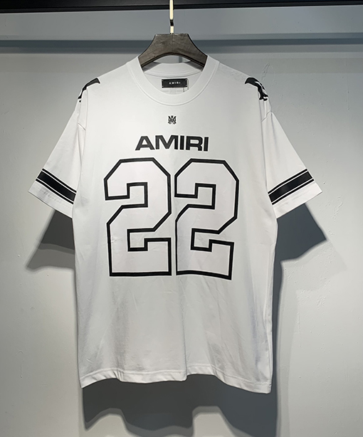 アミリ  ルーズクラシック22アルファベットクルーネック半袖Tシャツ