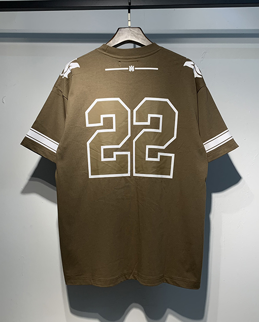 アミリ  ルーズクラシック22アルファベットクルーネック半袖Tシャツ