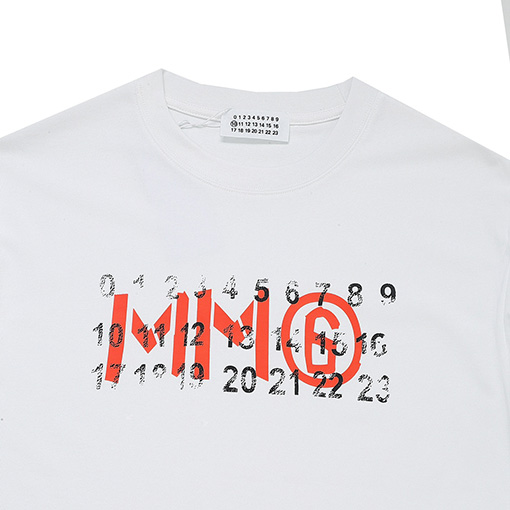 マルタンマルジェラ   カード破壊プリントクルーネック半袖Tシャツ