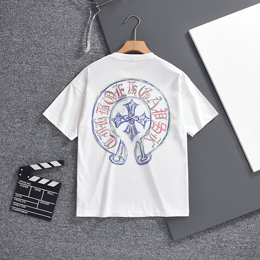 クロムハーツ  新しいファッションラウンドネック半袖Tシャツ