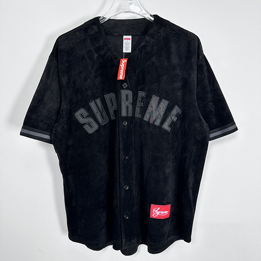 SUPREME SS24 ULTRASUEDE MESH BASEBALL JERSEYメッシュベースボールジャージ