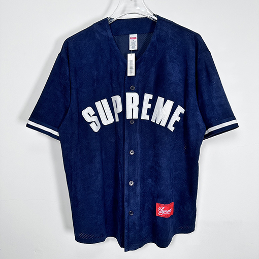 SUPREME SS24 ULTRASUEDE MESH BASEBALL JERSEYメッシュベースボールジャージ