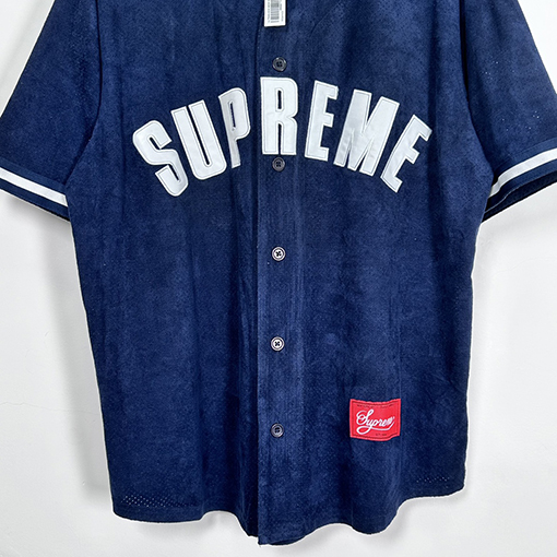 SUPREME SS24 ULTRASUEDE MESH BASEBALL JERSEYメッシュベースボールジャージ