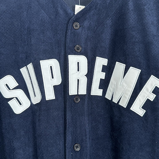SUPREME SS24 ULTRASUEDE MESH BASEBALL JERSEYメッシュベースボールジャージ