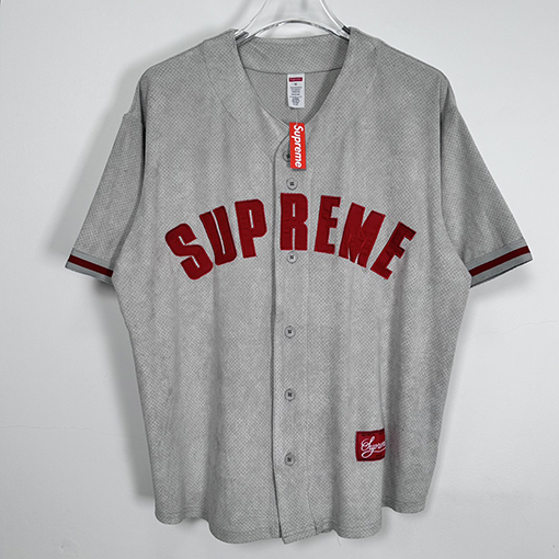SUPREME SS24 ULTRASUEDE MESH BASEBALL JERSEYメッシュベースボールジャージ