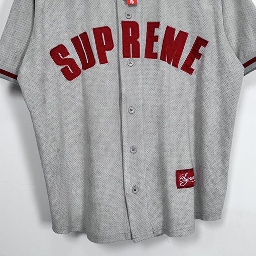 SUPREME SS24 ULTRASUEDE MESH BASEBALL JERSEYメッシュベースボールジャージ
