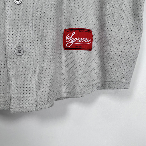 SUPREME SS24 ULTRASUEDE MESH BASEBALL JERSEYメッシュベースボールジャージ