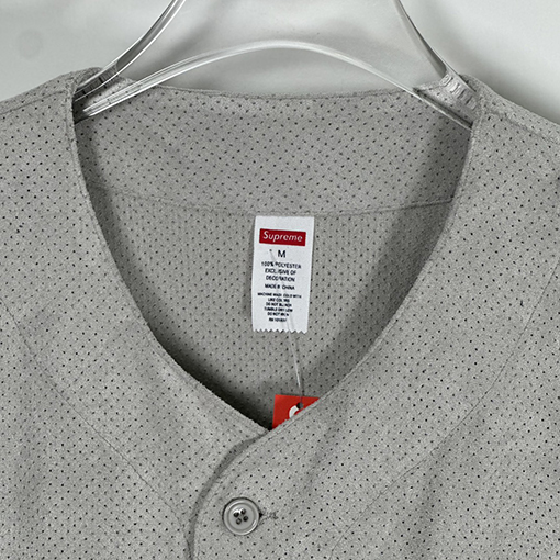 SUPREME SS24 ULTRASUEDE MESH BASEBALL JERSEYメッシュベースボールジャージ