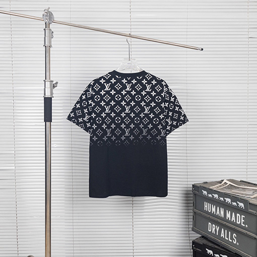 ルイヴィトンコピー   新しいグラデーションアルファベット カップルカジュアル半袖Tシャツ