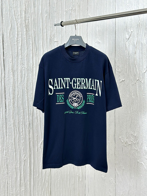 バレンシアガ 新作 SAINT GETMAINプ リント半袖Tシャツ