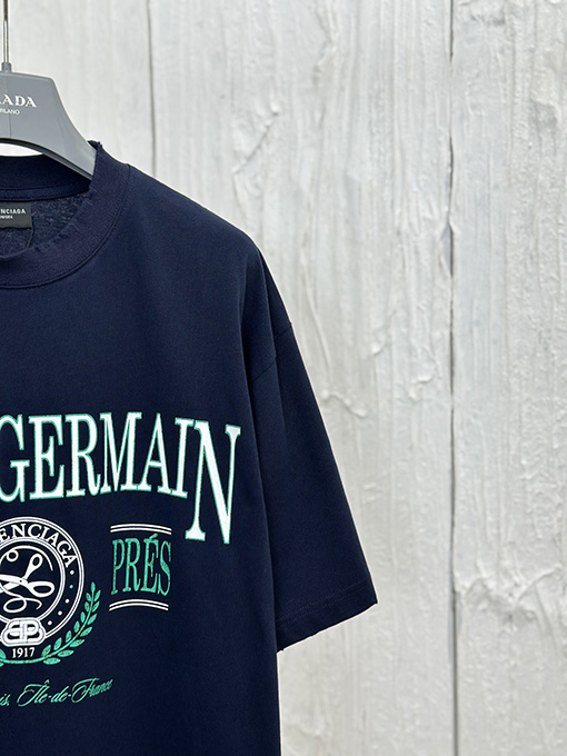 バレンシアガ 新作 SAINT GETMAINプ リント半袖Tシャツ