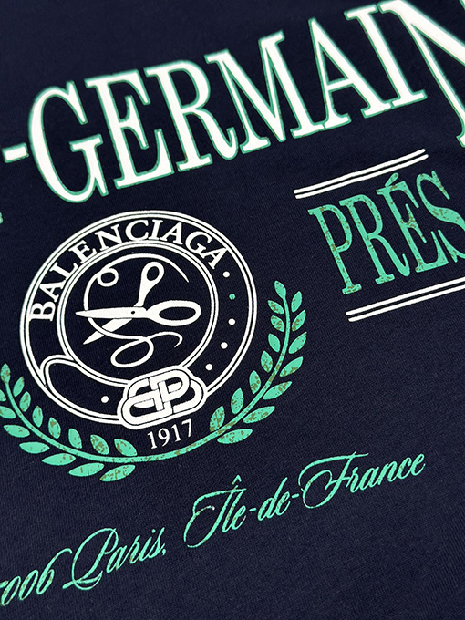 バレンシアガ 新作 SAINT GETMAINプ リント半袖Tシャツ