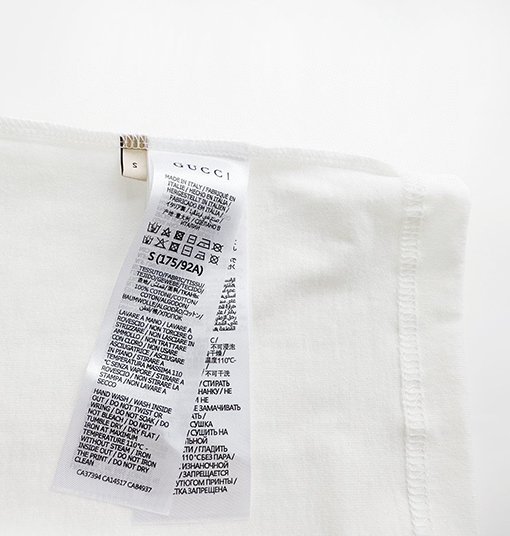 グッチ  プリント刺繍ラウンドネック半袖Tシャツ