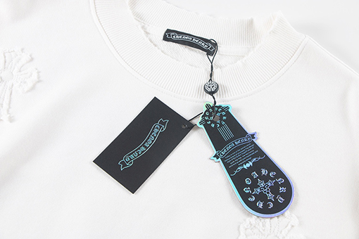 クロムハーツコピー  刺繍パッチクルーネックパーカー