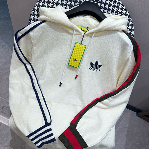 Gucci X Adidas  ウェビング GG アルファベットニットパーカー