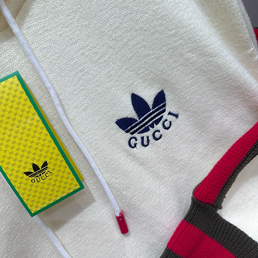 Gucci X Adidas  ウェビング GG アルファベットニットパーカー
