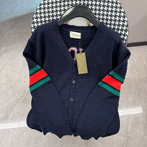 グッチ ヴィンテージカレッジツイストニットカーディガン