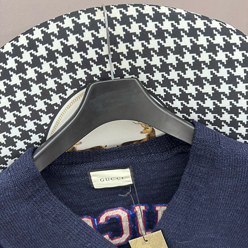 グッチ ヴィンテージカレッジツイストニットカーディガン