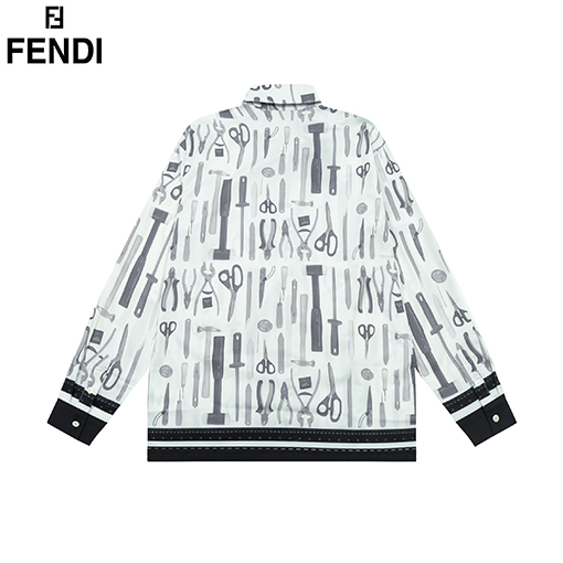 フェンディスーパーコピー ツール柄長袖シャツ