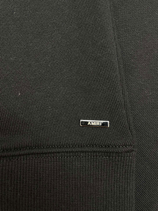 アミリ レザー刺繍セーターパーカー