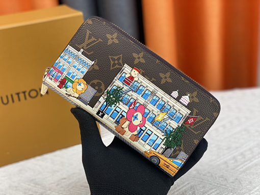 ルイヴィトンコピー 多機能印刷ラウンドジップ 財布 M60017