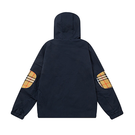 バーバリー クラシックな軍馬刺繍ロゴフード付きジャケット