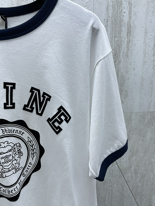 セリーヌスーパーコピー 24 Fwベルベットステッチ半袖Tシャツ