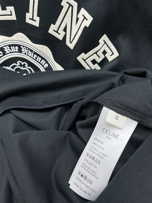セリーヌスーパーコピー 24 Fwベルベットステッチ半袖Tシャツ