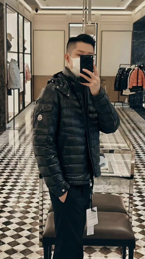 モンクレール メンズ Moncler Lauros フード付きダウンジャケット