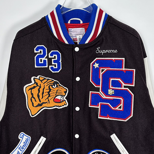 シュプリーム  秋冬コレクションTIGER VARSITY JACKET刺繍ラベリングタイガーベースボール服