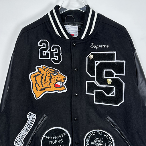 シュプリーム  秋冬コレクションTIGER VARSITY JACKET刺繍ラベリングタイガーベースボール服