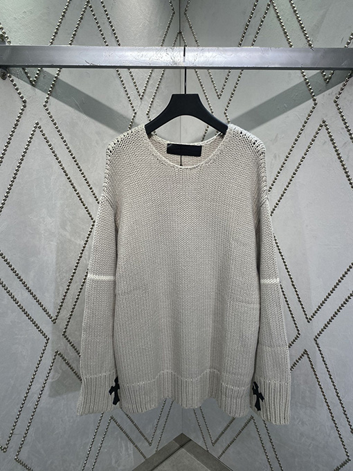 クロムハーツ カシミヤレザークロスニットセーター