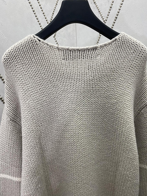 クロムハーツ カシミヤレザークロスニットセーター