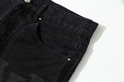 ルイヴィトン 24FW チェック柄のジャカードワークジーンズ