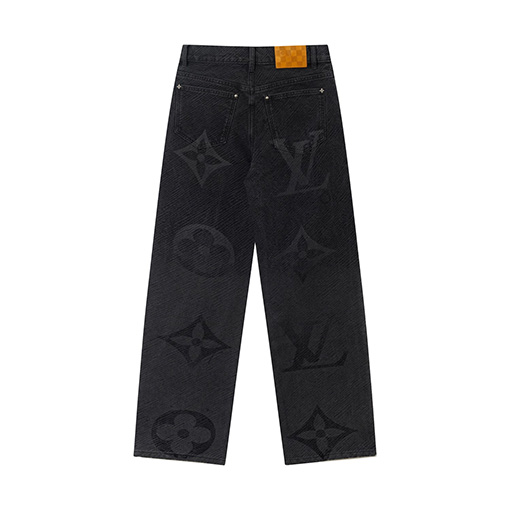 ルイヴィトン 24FW チェック柄のジャカードワークジーンズ