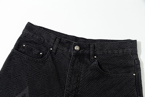 ルイヴィトン 24FW チェック柄のジャカードワークジーンズ