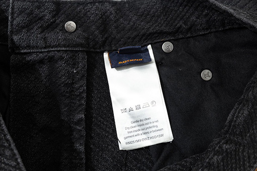 ルイヴィトン 24FW チェック柄のジャカードワークジーンズ