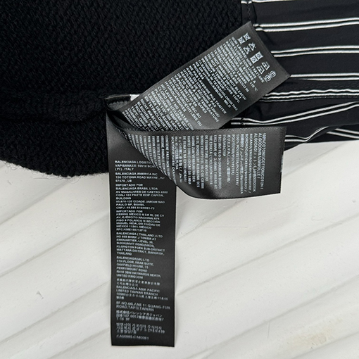 バレンシアガ 24FW フェイクステッチウールニットクルーネック