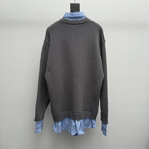 バレンシアガ 24FW フェイクステッチウールニットクルーネック