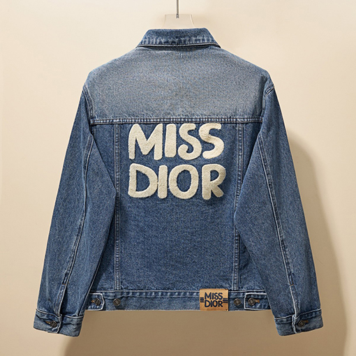ディオール 24 FW 新しいアルファベットタオル刺繍ルーズコート