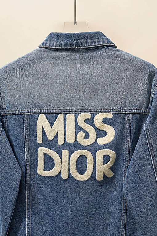 ディオール 24 FW 新しいアルファベットタオル刺繍ルーズコート