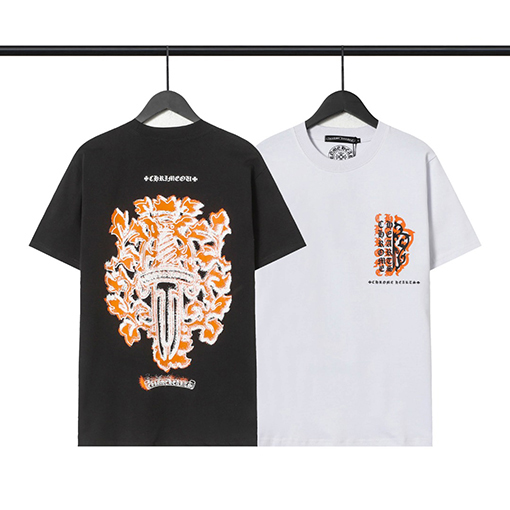 クロムハーツシリコン馬蹄十字架新モデル半袖Tシャツ