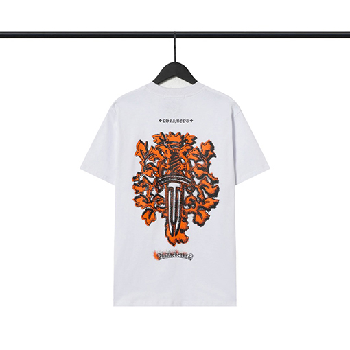 クロムハーツシリコン馬蹄十字架新モデル半袖Tシャツ