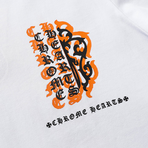 クロムハーツシリコン馬蹄十字架新モデル半袖Tシャツ
