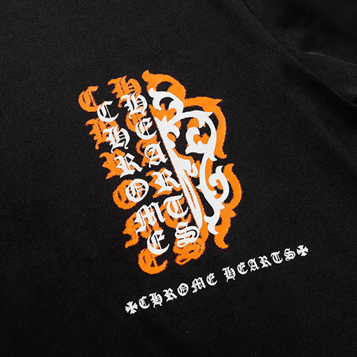 クロムハーツシリコン馬蹄十字架新モデル半袖Tシャツ