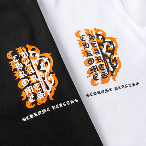 クロムハーツシリコン馬蹄十字架新モデル半袖Tシャツ